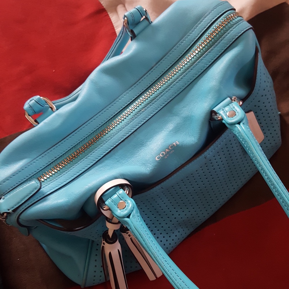 My favorite coach bag,,,color is turquoise ,,